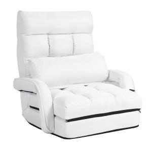 Fauteuil convertible 1 place avec oreiller blanc 67 x 65 x…