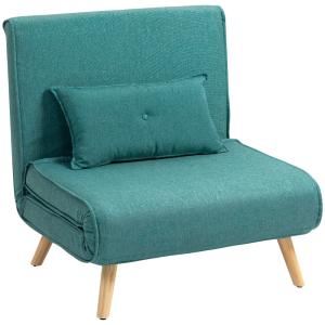 Fauteuil convertible 1 place dossier réglable tissu aspect…