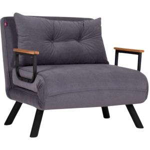 Fauteuil convertible 67x78x78 cm en tissu gris - KOM