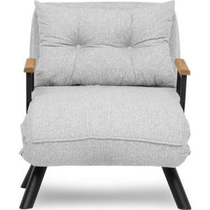 Fauteuil convertible avec dossier réglable en tissu teddy g…