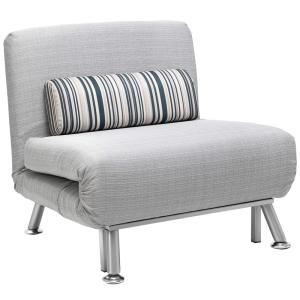 Fauteuil convertible canapé-lit 3 en 1 gris