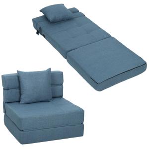 Fauteuil convertible chauffeuse coussin déhoussable tissu b…