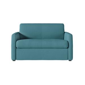 Fauteuil convertible couchage 100x190cm tissu bleu canard m…