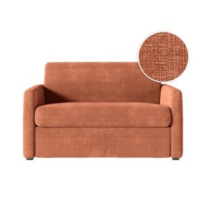 Fauteuil convertible couchage 100x190cm tissu terracotta  m…