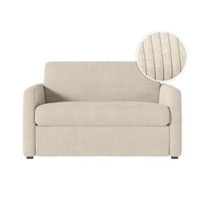 Fauteuil convertible couchage 100x190cm velours beige matel…