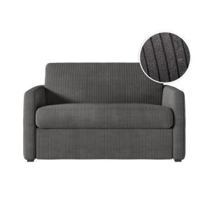 Fauteuil convertible couchage 100x190cm velours gris matela…