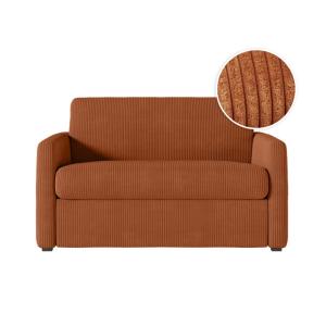 Fauteuil convertible couchage 100x190cm velours terracottam…