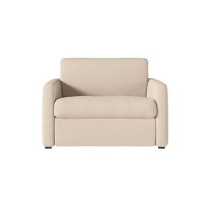 Fauteuil convertible couchage 70x190cm tissu beige  matelas…