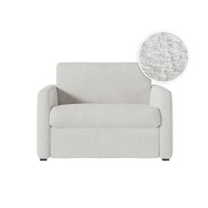 Fauteuil convertible couchage 70x190cm tissu blanc matelas…