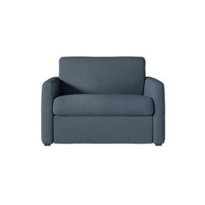 Fauteuil convertible couchage 70x190cm tissu bleu foncé  ma…