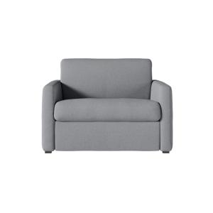 Fauteuil convertible couchage 70x190cm tissu gris clair  ma…
