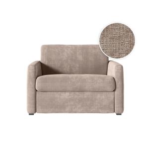 Fauteuil convertible couchage 70x190cm tissu taupe  matelas…