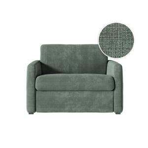 Fauteuil convertible couchage 70x190cm tissu vert  matelas…