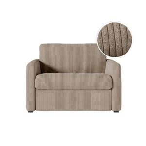 Fauteuil convertible couchage 70x190cm velours taupe matela…