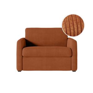 Fauteuil convertible couchage 70x190cm velours terracotta m…
