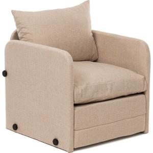 Fauteuil convertible en lin beige