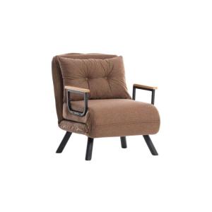 Fauteuil convertible en lin  marron clair