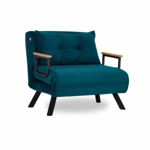Fauteuil convertible en tissu L67 cm - Vert
