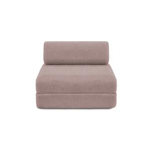 Fauteuil convertible et modulable 1 place en tissu lisse ro…