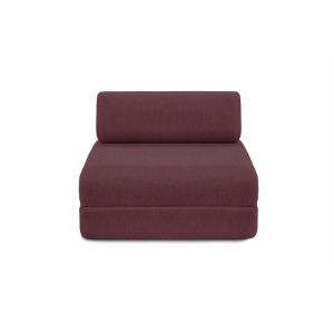 Fauteuil convertible et modulable 1 place en tissu lisse ro…
