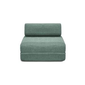 Fauteuil convertible et modulable 1 place en tissu lisse ve…