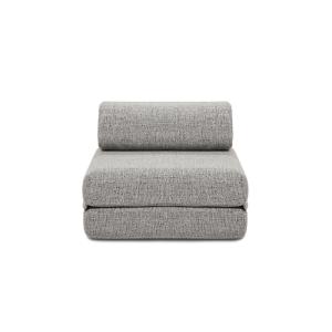 Fauteuil convertible et modulable 1 place en tweed gris