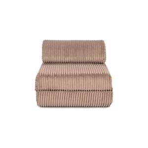 Fauteuil convertible et modulable 1 place en velours marron