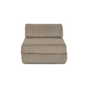Fauteuil convertible et modulable 1 place en velours taupe