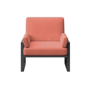Fauteuil corail - cadre anthracite