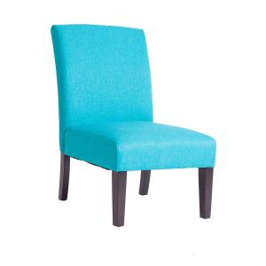 Fauteuil Crapaud en Polyester Turquoise 55x77x92 cm
