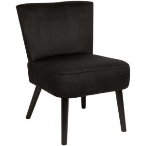 Fauteuil crapaud  en tissu  noir