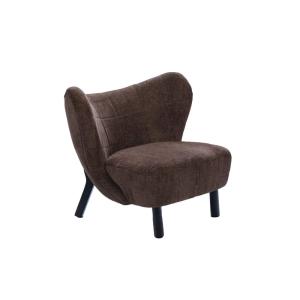Fauteuil crapaud pieds métal et velours