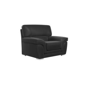 Fauteuil cuir H90 anthracite