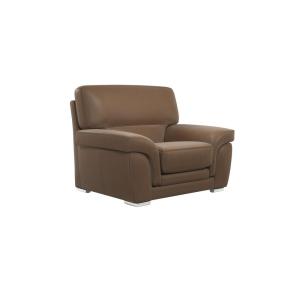 Fauteuil cuir H90 biscuit