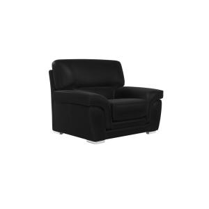 Fauteuil cuir H90 noir