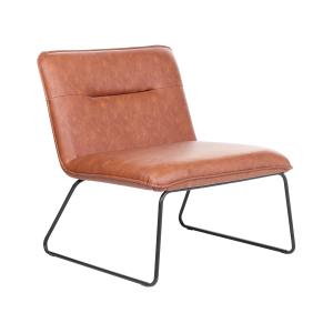 Fauteuil cuir pu marron