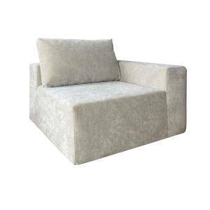 Fauteuil d'angle pour canapé modulable en tissu écru L 100…