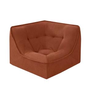 Fauteuil d'angle pour canapé modulable velours côtelé 90 cm…