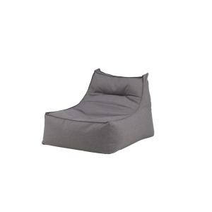 Fauteuil d'extérieur pouf en tissu gris