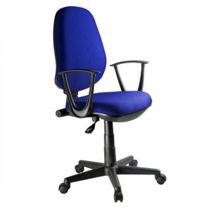 Fauteuil de bureau bleu réglable et inclinable avec roulett…