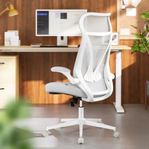 Fauteuil de bureau dossier ergonomique hauteur réglable gri…