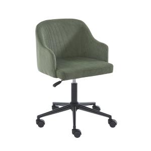 Fauteuil de bureau  en velours côtelé vert