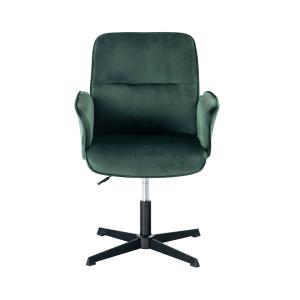 Fauteuil de bureau ergonomique pivotante en velours  vert