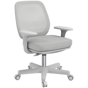 Fauteuil de bureau hauteur réglable tissu mesh gris