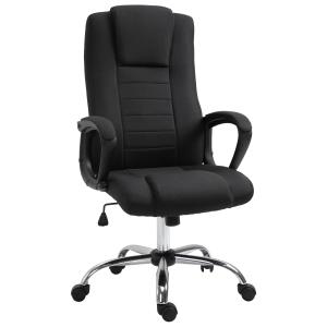 Fauteuil de bureau manager ergonomique réglable tissu noir