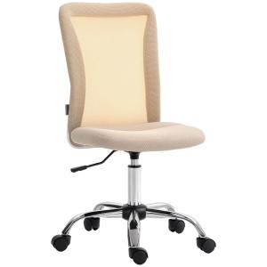 Fauteuil de bureau pivotant 360° maille beige