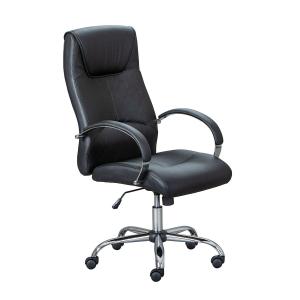 Fauteuil  de bureau pivotant simili cuir noir