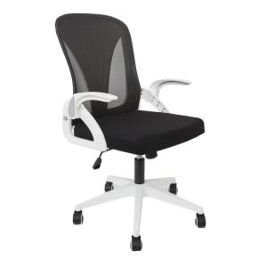 Fauteuil de bureau rabattable noir et blanc