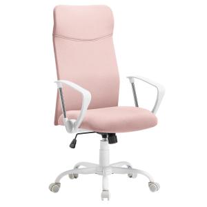 Fauteuil de bureau réglable en hauteur et inclinable rose b…