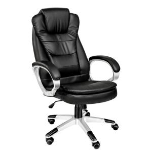 Fauteuil de bureau rotatif à 360° en cuir synthétique noir…